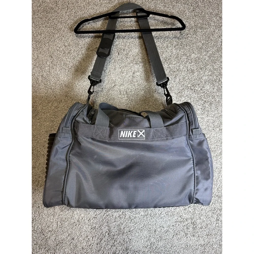 Vintage 80s 90s Nike X Sports Ball Equipment Duffel Bag Gray Basketball 18